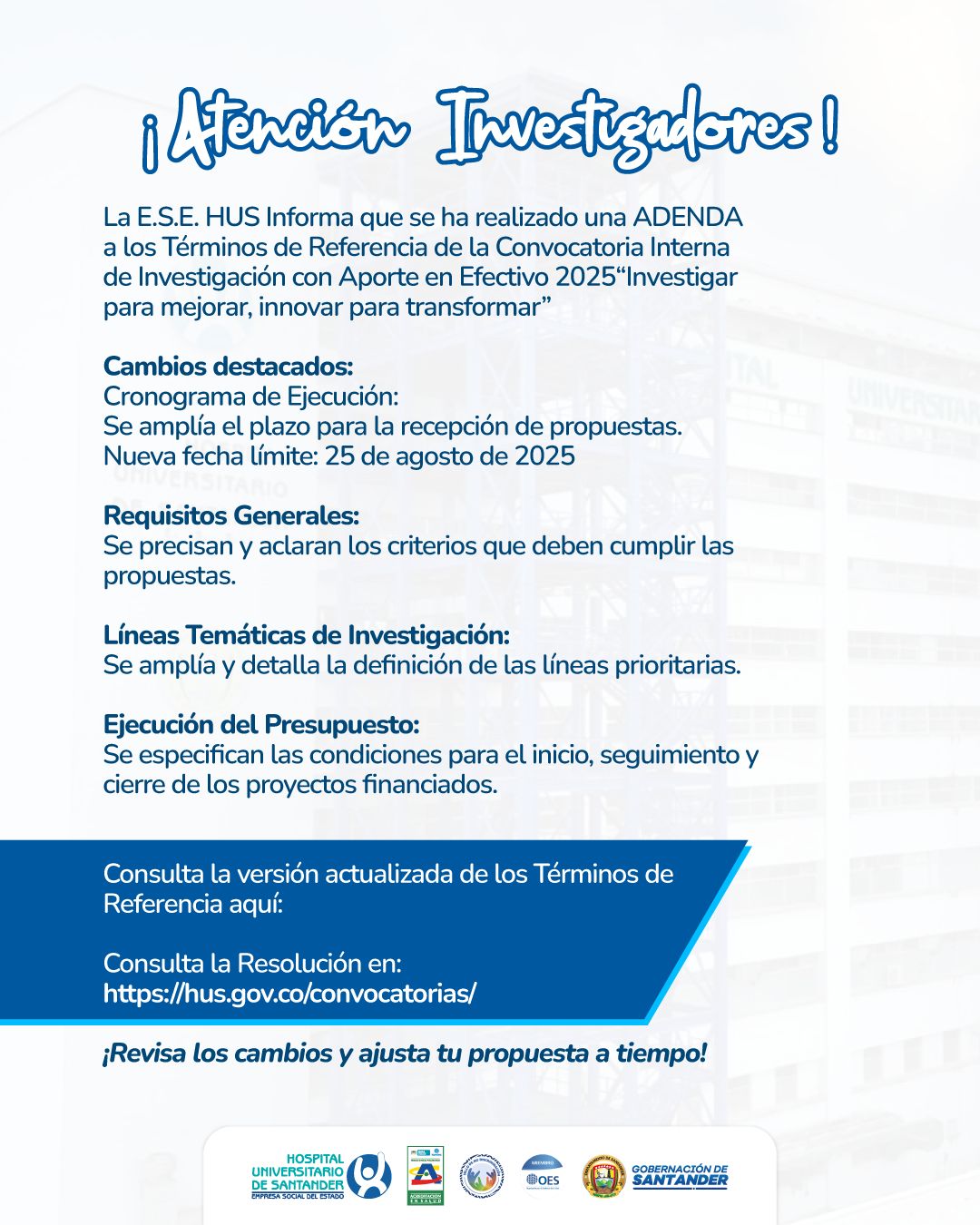 Atencion Investigadores